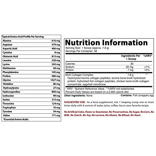 Best Naturals Multiple Collagen Peptides Protein Type I, II III, V & X Collagen unflavored 1 Pound Best Naturals