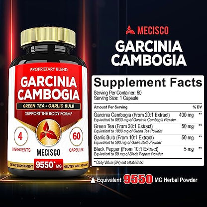Garcinia Cambogia 9550mg - 4 Month Supply - Supplement for Men and Women - A Natural