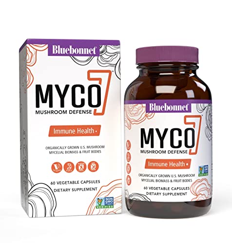 Bluebonnet Nutrition Myco-7 Mushroom Defense – 7 Organically Grown U.S. Whole