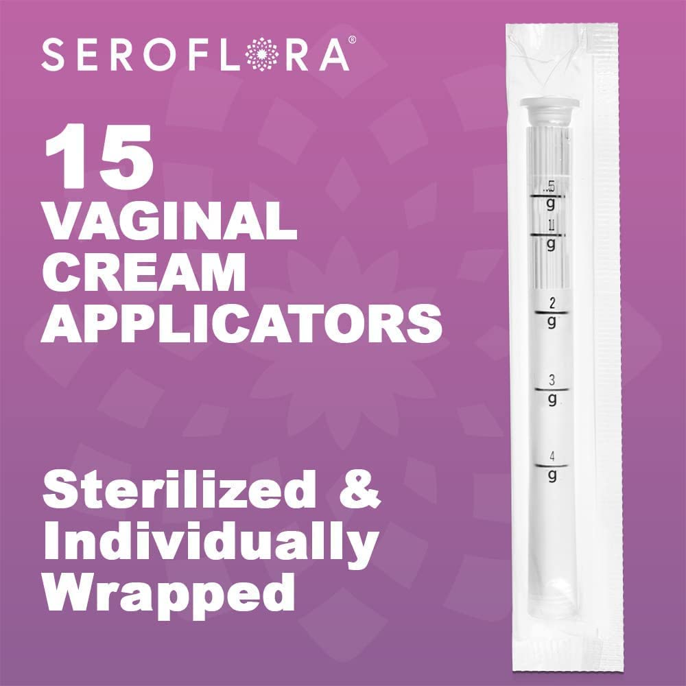 Seroflora Disposable Plastic Vaginal Applicators - Threaded End to Fit OTC Gels, Lubes or Creams Products SEROVERA