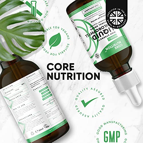 Core Nutrition Liquid Chlorophyll Drops for Water - 2 Fl. Oz for 60 Servings - 2 Month Supply