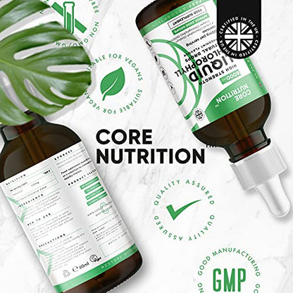 Core Nutrition Liquid Chlorophyll Drops for Water - 2 Fl. Oz for 60 Servings - 2 Month Supply