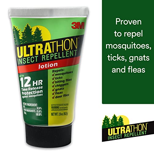 3M Ultrathon Insect Repellent Lotion, Splash and Sweat Resistant, 2 Oz Ultrathon