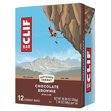 CLIF BAR - Chocolate Brownie Flavor - Made with Organic Oats - Non-GMO