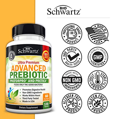 Prebiotics for Advanced Gut Health - Immune System Support & Dietary Fiber BioSchwartz