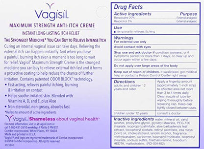 Vagisil Maximum Strength Anti Itch Creme, 1 Ounce