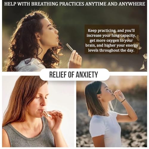 Mariscal Anxiety Breathing Necklace - Rose Gold Anti Anxiety Necklace Breathing for Women and Men Mariscal Store