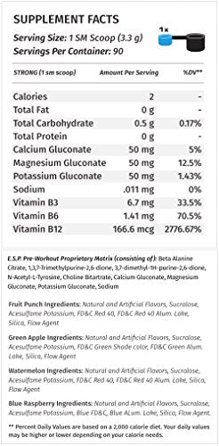 Metabolic Nutrition | ESP - Stimulating Pre Workout, Pre Intra Workout Supplement | Energy