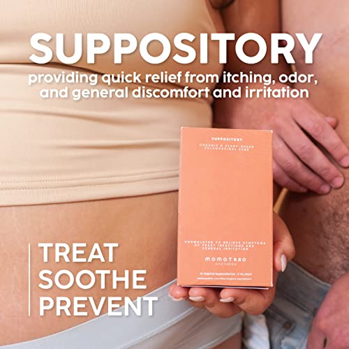 MOMOTARO APOTHECA 14 Organic Vaginal Suppositories Alternative, Fast Acting, Alleviate Dryness MOMOTARO APOTHECA