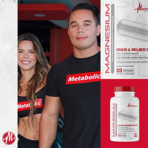 Metabolic Nutrition Magnesium, 650mg per Serving, Non-GMO, Vegan, Gluten Free Metabolic Nutrition