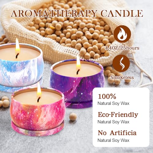 Scented Candles Gift Set, 3 Pack Soy Candles Gift Set Candles for Home Scented, Gifts for Women Men Weimingte