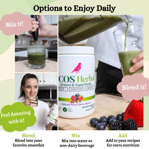 PCOS Herbal Green Superfood Probiotic Powder Mix: Hormonal Balance, Energy Boost PCOS Herbal Tea