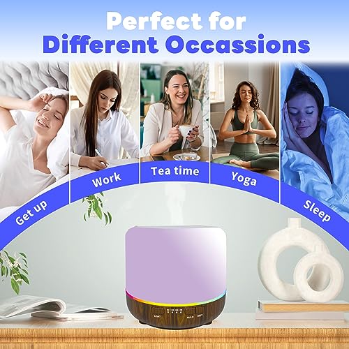 Scent Essential Oil Diffuser 2 Pack Max 200 ML Ultrasonic Cool Mist Humidifiers and Aromatherapy Otheya