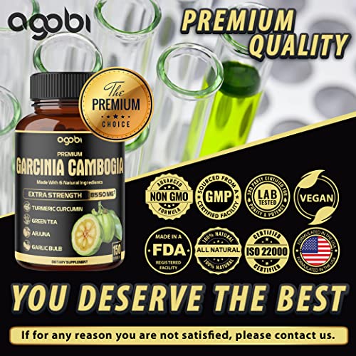 Premium Garcinia Cambogia 20:1 Extract Capsules 8550 mg - with Green Tea, Arjuna agobi