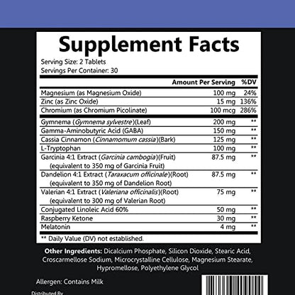Garcinia Cambogia PM Weight Loss Sleep, All Natural Supplement w/Valerian Root & Melatonin