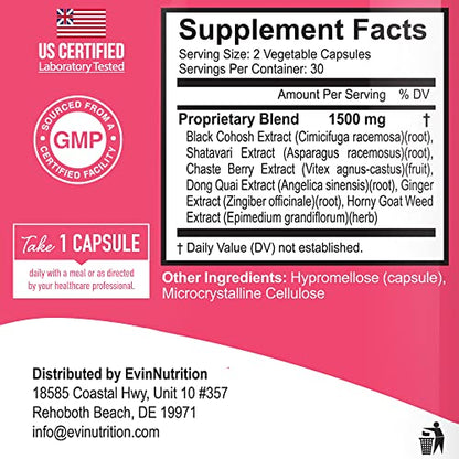 Evinutrition Estrobalance Capsule for Women - Menopause Mood and Energy Support