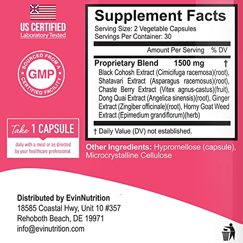 Evinutrition Estrobalance Capsule for Women - Menopause Mood and Energy Support