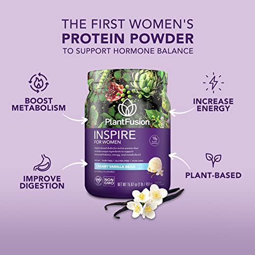 PlantFusion Inspire Plant Protein Powder for Women - Low Carb Protein Powder for Lean PlantFusion