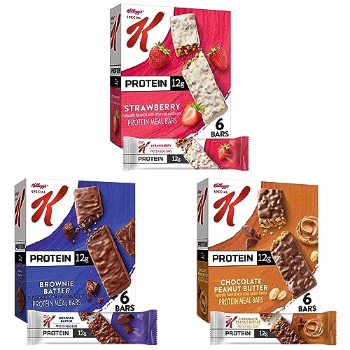 Kellogg's Special K Protein Meal Bars, Meal Replacement, Bulk Protein Snacks, Variety Pack