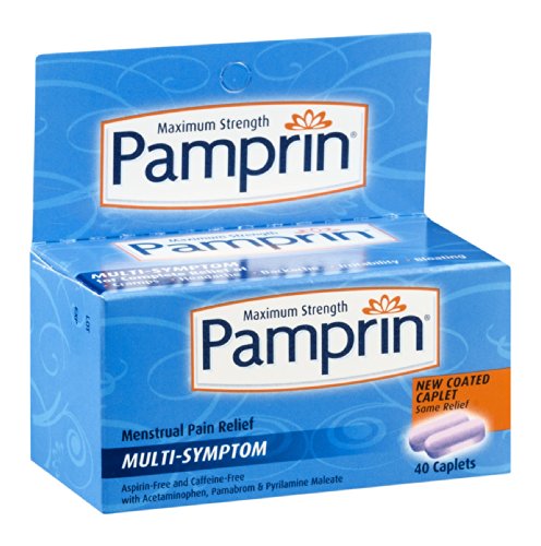 Pamprin Maximum Strength Multi-Symptom Menstrual Relief Tablets, 40-Count Boxes (Pack of 3) Pamprin