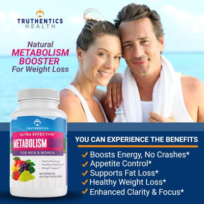TRUTHENTICS Metabolism Booster for Women & Men - Natural Appetite Suppressant