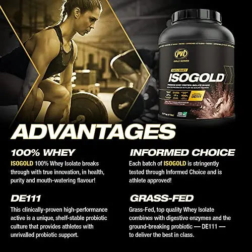 PVL ISO Gold – Grass Fed - Premium Isolate 100% Whey Protein Shake - Orange Krush'd - 908 g PVL