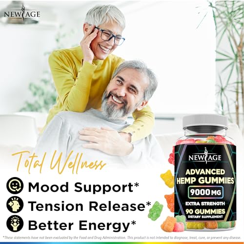 NEW AGE Naturals Advanced Hemp Gummies - Natural Hemp Oil Infused Gummies NEW AGE