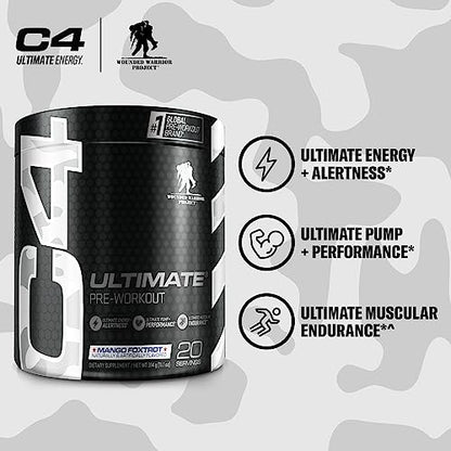 Cellucor C4 Ultimate x WWP Pre Workout Powder Mango Foxtrot - Sugar Free Preworkou