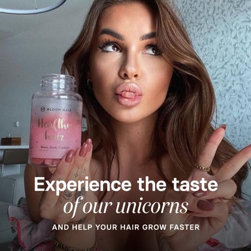 Bloom Hair Gummies for Faster Hair Growth & Biotin Vitamins for Rapid Hair Growth Bloom Hair