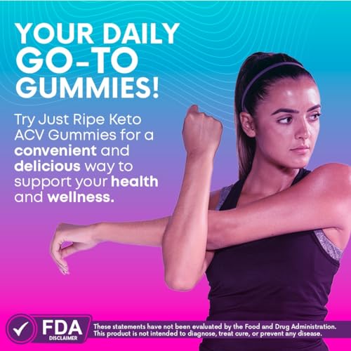 Keto Acv Gummies - Keto Gummies Apple Cider Vinegar - Weight Fat Management Loss Just Ripe Nutrition