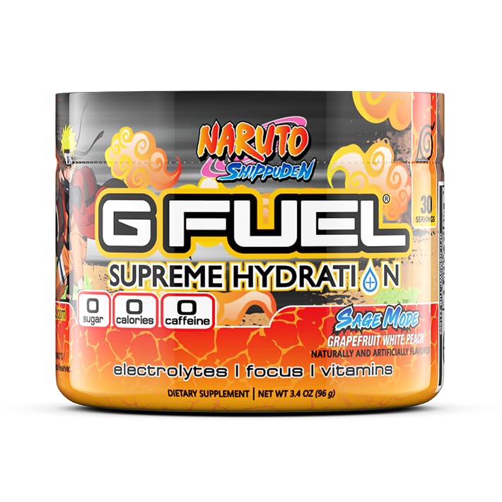 G Fuel Naruto Sage Mode Electrolytes Powder, Water Mix for Hydration, Energy and Focus