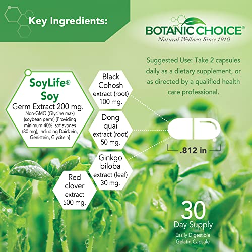 Botanic Choice Natural Menopause Hot Flash Relief Balance Supplement for Women - Powerful Herbal Blend Botanic Choice