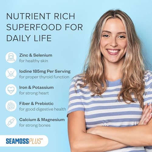 Power By Naturals Sea Moss Plus - USDA Certified Organic Wildcrafted Irish Seamoss Power By Naturals