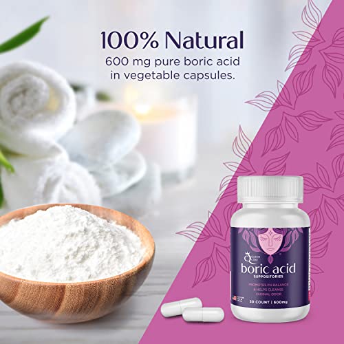 Queen Care - Boric Acid Suppositories, Boric Acid Suppositories for Feminine Care, Safe & All-Natural pH Queen Care