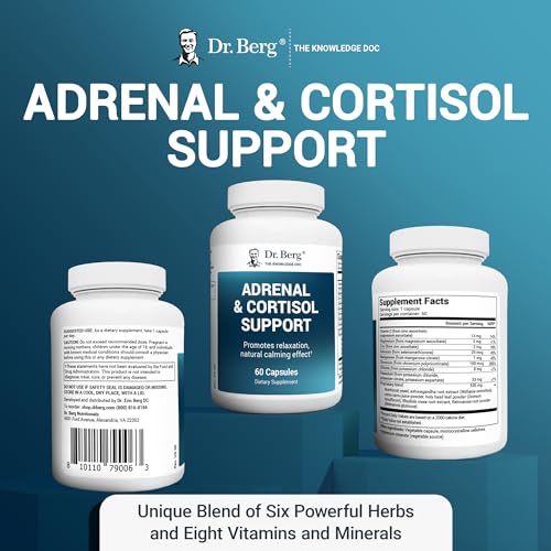 Dr. Berg Adrenal & Cortisol Capsules - Adrenal Supplement & Cortisol Manager - Mood Dr. Berg Nutritionals