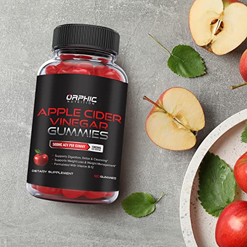 Apple Cider Vinegar Gummies with Mother- 1000mg - Supplement Formulated to Support ORPHIC NUTRITION