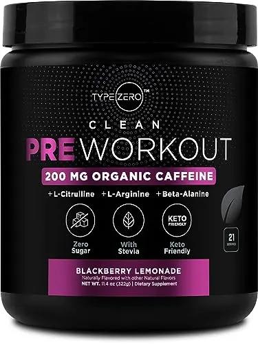 Type Zero Clean Pre Workout (11.3 oz | BlackBerry Lemonade) + Beet Root + L-Arginine 
