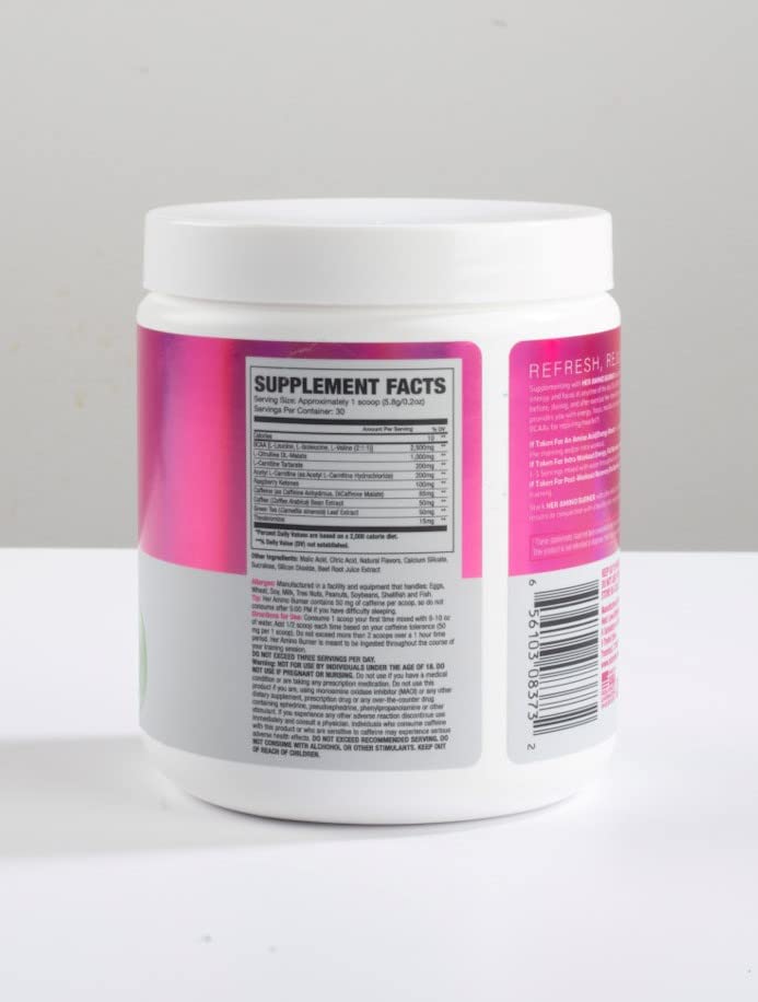 Her Thermogenic Amino Women's Pre Post & Intra Workout Booster (Strawberry Kiwi,30 Servings) NLA for Her