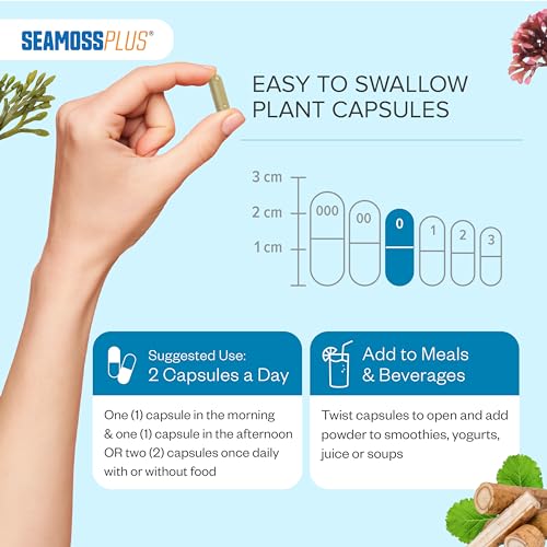 Power By Naturals Sea Moss Plus - USDA Certified Organic Wildcrafted Irish Seamoss Power By Naturals