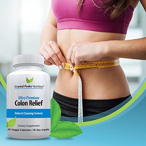 CRYSTAL PEAKS NUTRITION Natural Colon Cleanser Capsules for Constipation Relief