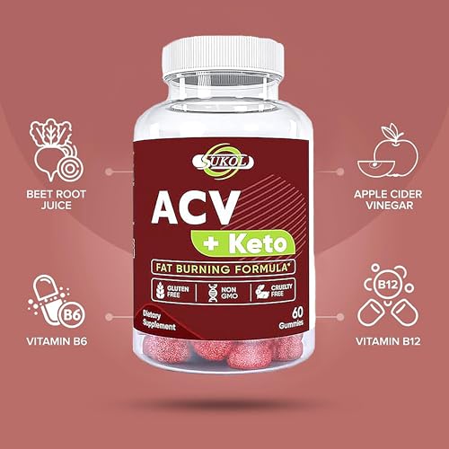 60 Counts Keto ACV Gummies Advanced Formula - Diet Gummies for Women & Men Sukol