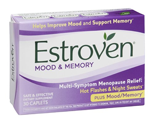 Estroven Plus Mood & Memory Caplets for Menopause, 30-Count Boxes (Pack of 2) Estroven