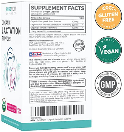 USDA Organic Lactation Supplement - Increase Milk Supply with Herbal Breastfeeding