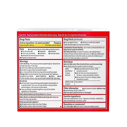Tylenol Extra Strength Dissolve Packs, 500 mg Acetaminophen Pain Reliever & Fever Reducer