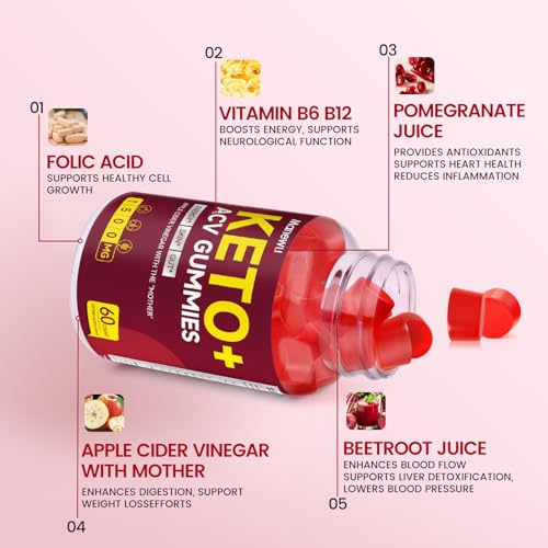 Manewu Keto ACV Gummies Advanced Weight Loss, 1500MG Vegan Low Carb Apple Cider Manewu
