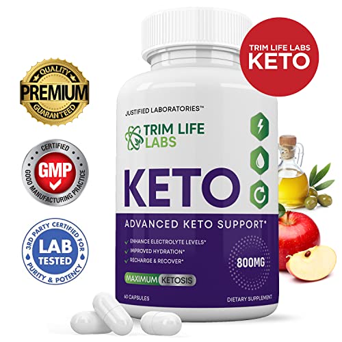 (5 Pack) Trim Life Labs Keto Pills Includes Apple Cider Vinegar Patented goBHB® Exogenou Justified Laboratories