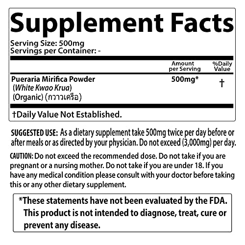 Potent Pueraria Mirifica White Kwao Krua Kao Powder, Promotes Natural Breast Enhancement SMSHEALTHPRODUCTS.com