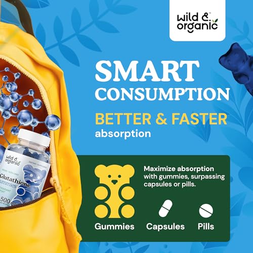 Wild & Organic Glutathione Gummies - Reduced Glutathione for Liver Cleanse & Antioxidants