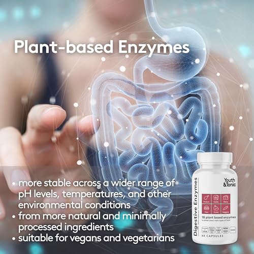 Youth & Tonic Enzymes for Digestion Full Spectrum for Bloating, Gut Health & Digestive Support Youth & Tonic