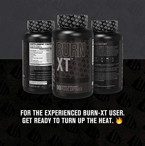 Burn XT Black Thermogenic Fat Burner - Weight Loss Supplement, Appetite Suppressant Jacked Factory